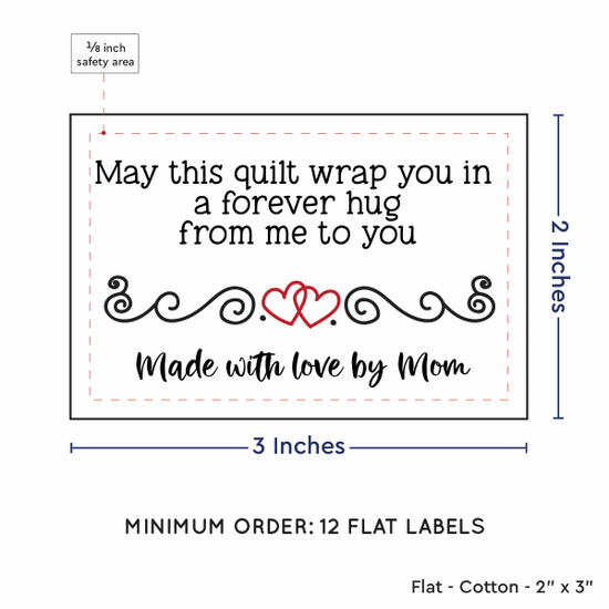 PPLR_HIDDEN_PRODUCT Double Heart Quote (2"x3" Cotton - 12 labels/set)