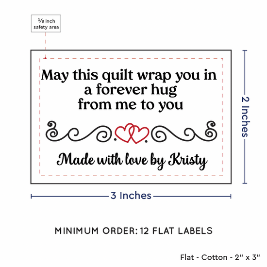 PPLR_HIDDEN_PRODUCT Double Heart Quote (2"x3" Cotton - 12 labels/set)
