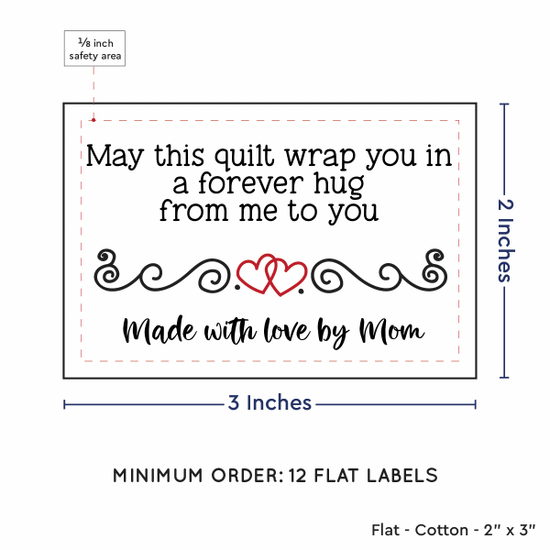 PPLR_HIDDEN_PRODUCT Double Heart Quote (2"x3" Cotton - 12 labels/set)