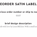 PPLR_HIDDEN_PRODUCT Reorder Previous Label Design - SATIN