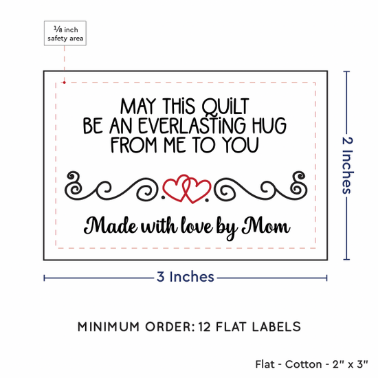 PPLR_HIDDEN_PRODUCT Double Heart Quote (2"x3" Cotton - 12 labels/set)