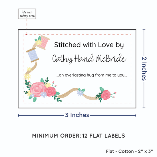 PPLR_HIDDEN_PRODUCT Thread and Flowers (2"x3" Cotton - 12 labels/set)