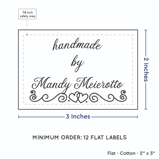 PPLR_HIDDEN_PRODUCT Double Heart Border (2"x3" Cotton - 12 labels/set)