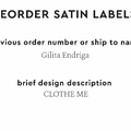 PPLR_HIDDEN_PRODUCT Reorder Previous Label Design - SATIN