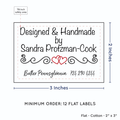 PPLR_HIDDEN_PRODUCT Double Heart Quote (2"x3" Cotton - 12 labels/set)