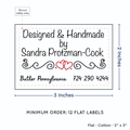 PPLR_HIDDEN_PRODUCT Double Heart Quote (2"x3" Cotton - 12 labels/set)