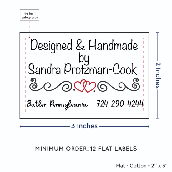 PPLR_HIDDEN_PRODUCT Double Heart Quote (2"x3" Cotton - 12 labels/set)