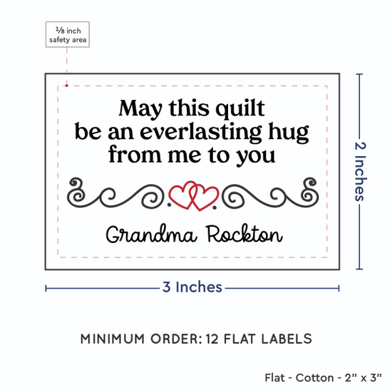 PPLR_HIDDEN_PRODUCT Double Heart Quote (2"x3" Cotton - 12 labels/set)