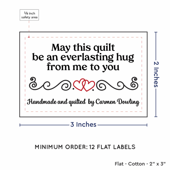 PPLR_HIDDEN_PRODUCT Double Heart Quote (2"x3" Cotton - 12 labels/set)