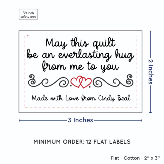 PPLR_HIDDEN_PRODUCT Double Heart Quote (2"x3" Cotton - 12 labels/set)