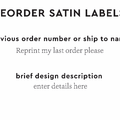 PPLR_HIDDEN_PRODUCT Reorder Previous Label Design - SATIN