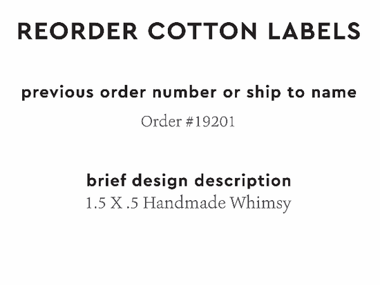 PPLR_HIDDEN_PRODUCT Reorder Previous Label Design - COTTON