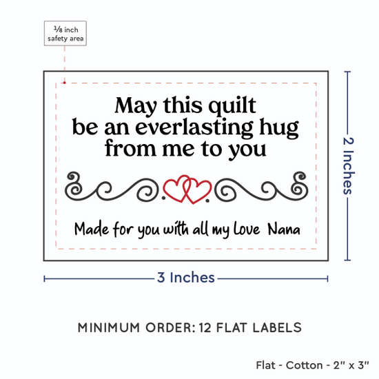 PPLR_HIDDEN_PRODUCT Double Heart Quote (2"x3" Cotton - 12 labels/set)