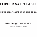 PPLR_HIDDEN_PRODUCT Reorder Previous Label Design - SATIN