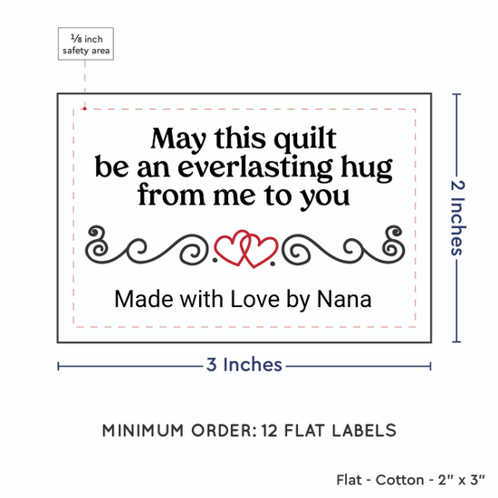 PPLR_HIDDEN_PRODUCT Double Heart Quote (2"x3" Cotton - 12 labels/set)