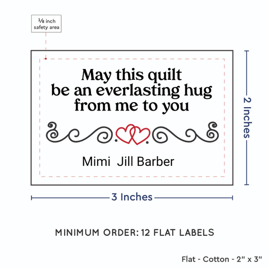 PPLR_HIDDEN_PRODUCT Double Heart Quote (2"x3" Cotton - 12 labels/set)