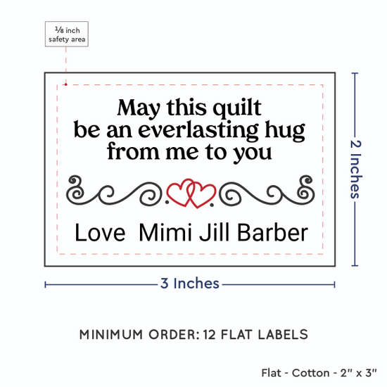 PPLR_HIDDEN_PRODUCT Double Heart Quote (2"x3" Cotton - 12 labels/set)