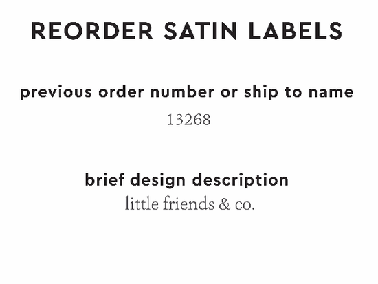 PPLR_HIDDEN_PRODUCT Reorder Previous Label Design - SATIN