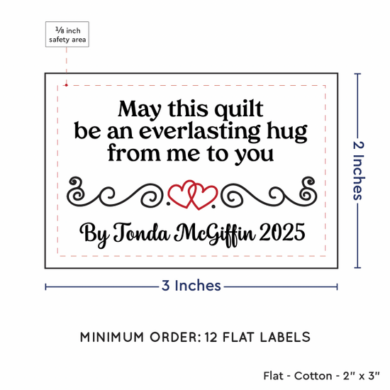 PPLR_HIDDEN_PRODUCT Double Heart Quote (2"x3" Cotton - 12 labels/set)
