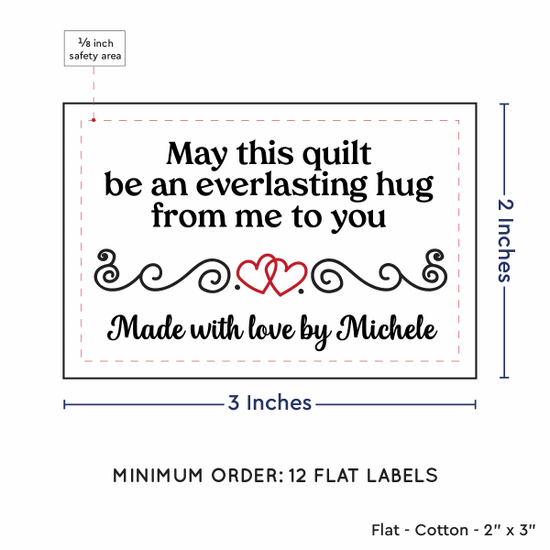 PPLR_HIDDEN_PRODUCT Double Heart Quote (2"x3" Cotton - 12 labels/set)