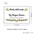 PPLR_HIDDEN_PRODUCT Holly and Garland with Fill in Blanks (2"x3" Cotton - 12 labels/set)