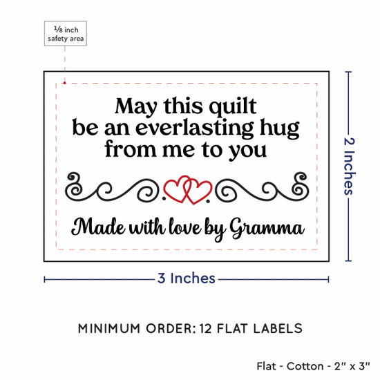 PPLR_HIDDEN_PRODUCT Double Heart Quote (2"x3" Cotton - 12 labels/set)