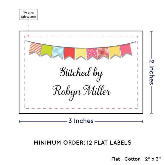 PPLR_HIDDEN_PRODUCT Colorful Banner (2"x3" Cotton - 12 labels/set)