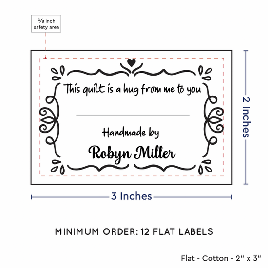 PPLR_HIDDEN_PRODUCT Swirl Accent Border with Fill in Blanks (2"x3" Cotton - 12 labels/set)