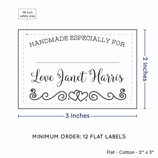 PPLR_HIDDEN_PRODUCT Double heart border with Fill in Blanks (2"x3" Cotton - 12 labels/set)