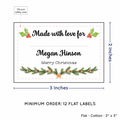 PPLR_HIDDEN_PRODUCT Holly and Garland with Fill in Blanks (2"x3" Cotton - 12 labels/set)
