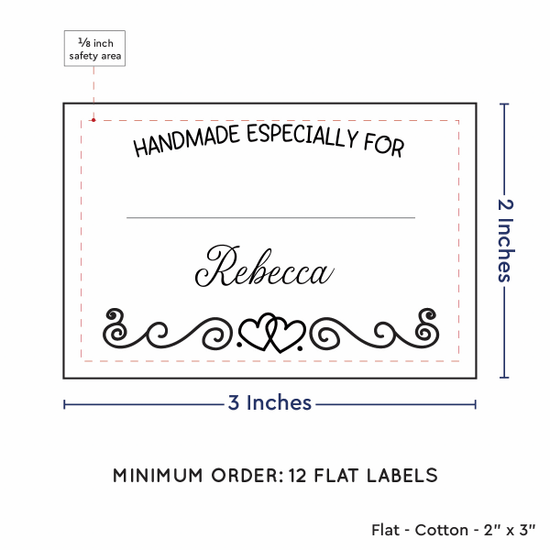 PPLR_HIDDEN_PRODUCT Double heart border with Fill in Blanks (2"x3" Cotton - 12 labels/set)