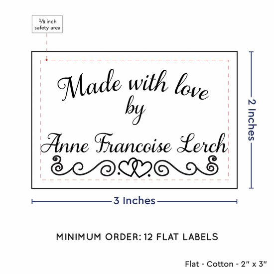 PPLR_HIDDEN_PRODUCT Double Heart Border (2"x3" Cotton - 12 labels/set)