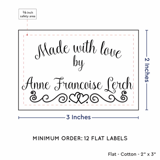PPLR_HIDDEN_PRODUCT Double Heart Border (2"x3" Cotton - 12 labels/set)