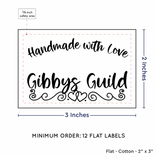 PPLR_HIDDEN_PRODUCT Double Heart Border (2"x3" Cotton - 12 labels/set)
