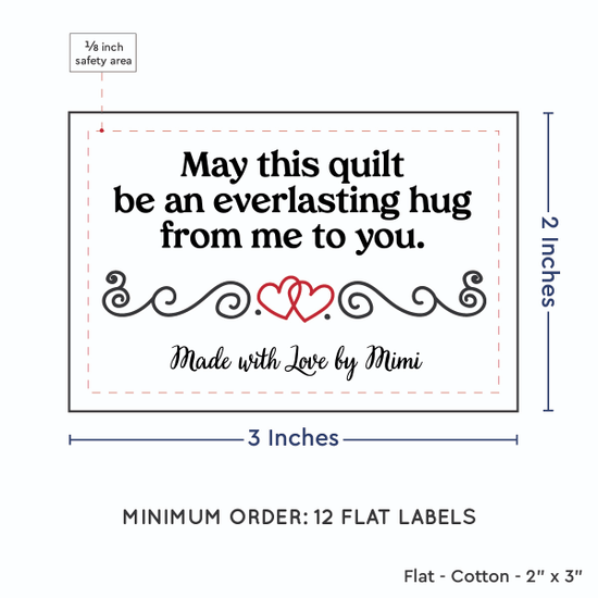 PPLR_HIDDEN_PRODUCT Double Heart Quote (2"x3" Cotton - 12 labels/set)