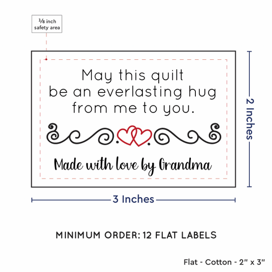 PPLR_HIDDEN_PRODUCT Double Heart Quote (2"x3" Cotton - 12 labels/set)