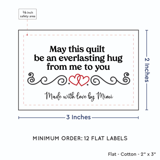 PPLR_HIDDEN_PRODUCT Double Heart Quote (2"x3" Cotton - 12 labels/set)