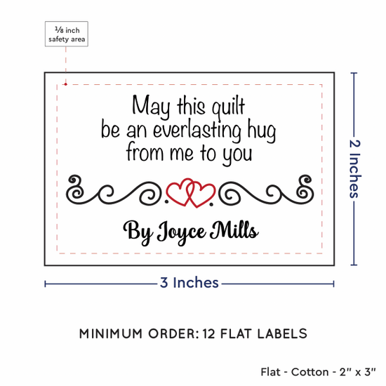 PPLR_HIDDEN_PRODUCT Double Heart Quote (2"x3" Cotton - 12 labels/set)