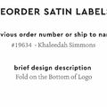 PPLR_HIDDEN_PRODUCT Reorder Previous Label Design - SATIN