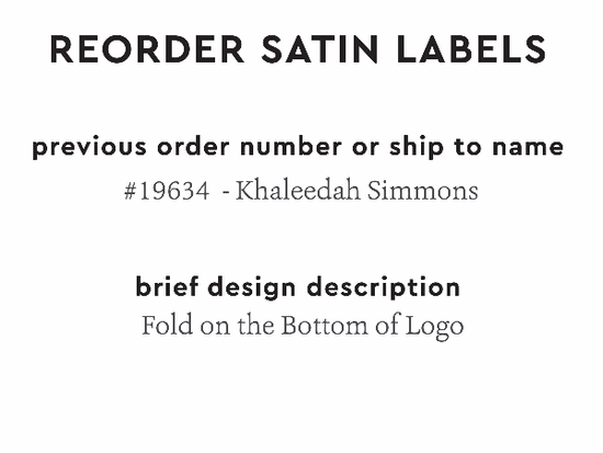 PPLR_HIDDEN_PRODUCT Reorder Previous Label Design - SATIN