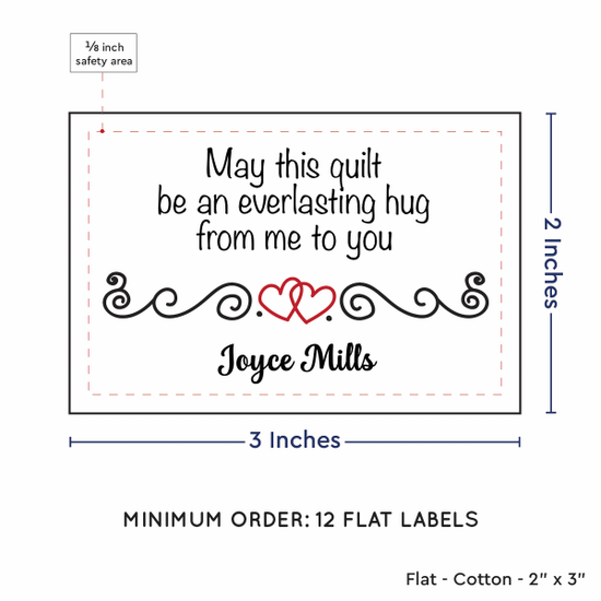 PPLR_HIDDEN_PRODUCT Double Heart Quote (2"x3" Cotton - 12 labels/set)