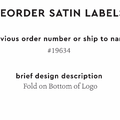 PPLR_HIDDEN_PRODUCT Reorder Previous Label Design - SATIN