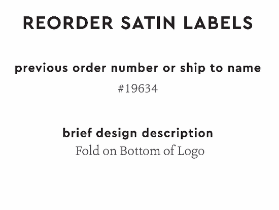 PPLR_HIDDEN_PRODUCT Reorder Previous Label Design - SATIN