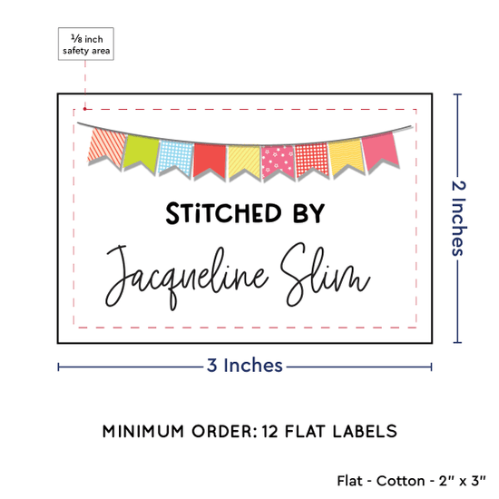 PPLR_HIDDEN_PRODUCT Colorful Banner (2"x3" Cotton - 12 labels/set)