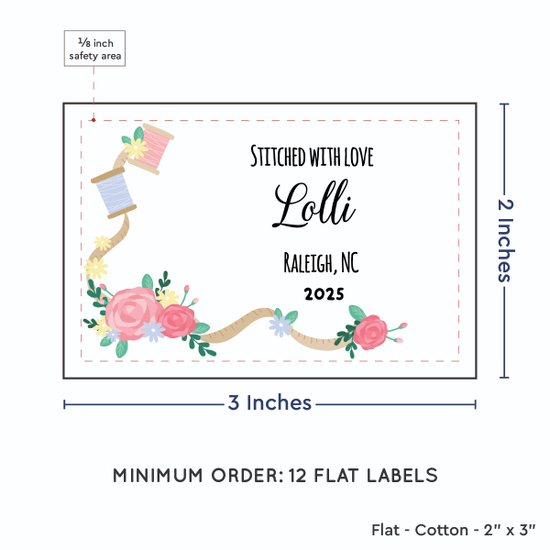 PPLR_HIDDEN_PRODUCT Thread and Flowers (2"x3" Cotton - 12 labels/set)
