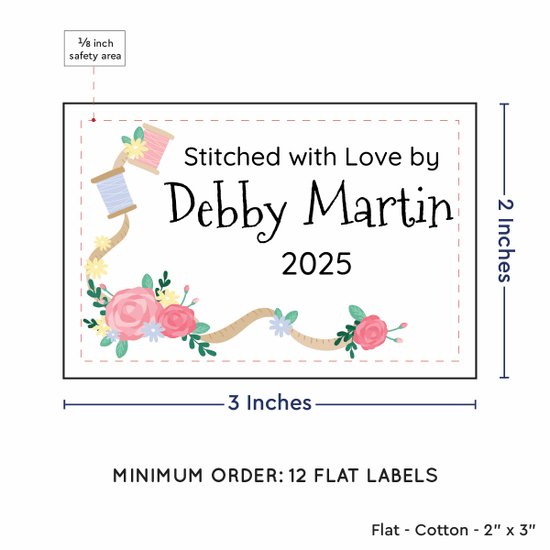 PPLR_HIDDEN_PRODUCT Thread and Flowers (2"x3" Cotton - 12 labels/set)