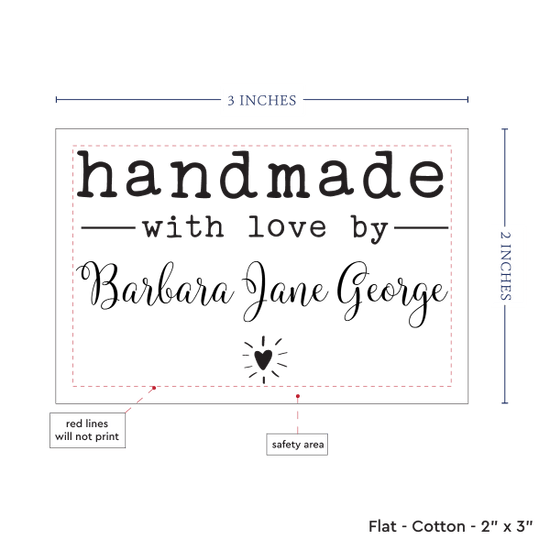 PPLR_HIDDEN_PRODUCT Modern Blanket Label with Heart (2"x3"-Cotton)