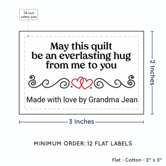 PPLR_HIDDEN_PRODUCT Double Heart Quote (2"x3" Cotton - 12 labels/set)