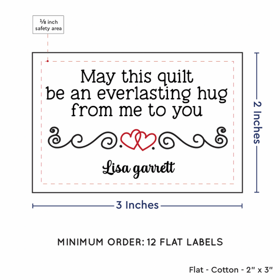 PPLR_HIDDEN_PRODUCT Double Heart Quote (2"x3" Cotton - 12 labels/set)