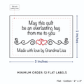 PPLR_HIDDEN_PRODUCT Double Heart Quote (2"x3" Cotton - 12 labels/set)